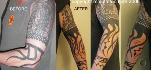 Tattoo Re-Work Native American Sleeve
